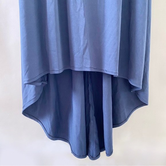 NWT Lace Embellished Beads Trumpet Mermaid Sweep Train Evening Dress Blue 4 - Picture 7 of 11